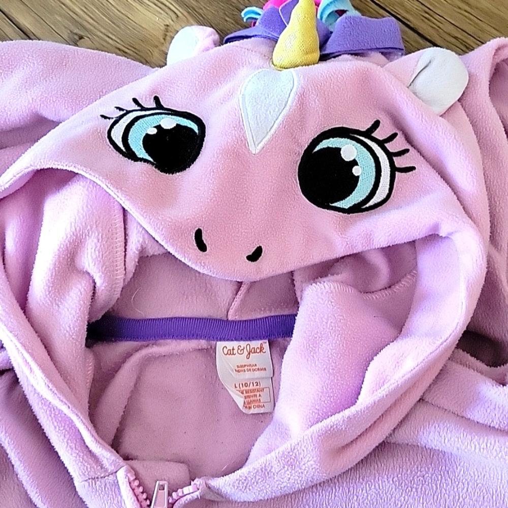 Cat and Jack Unicorn onsie. SIZE 10/12 GIRLS PINK